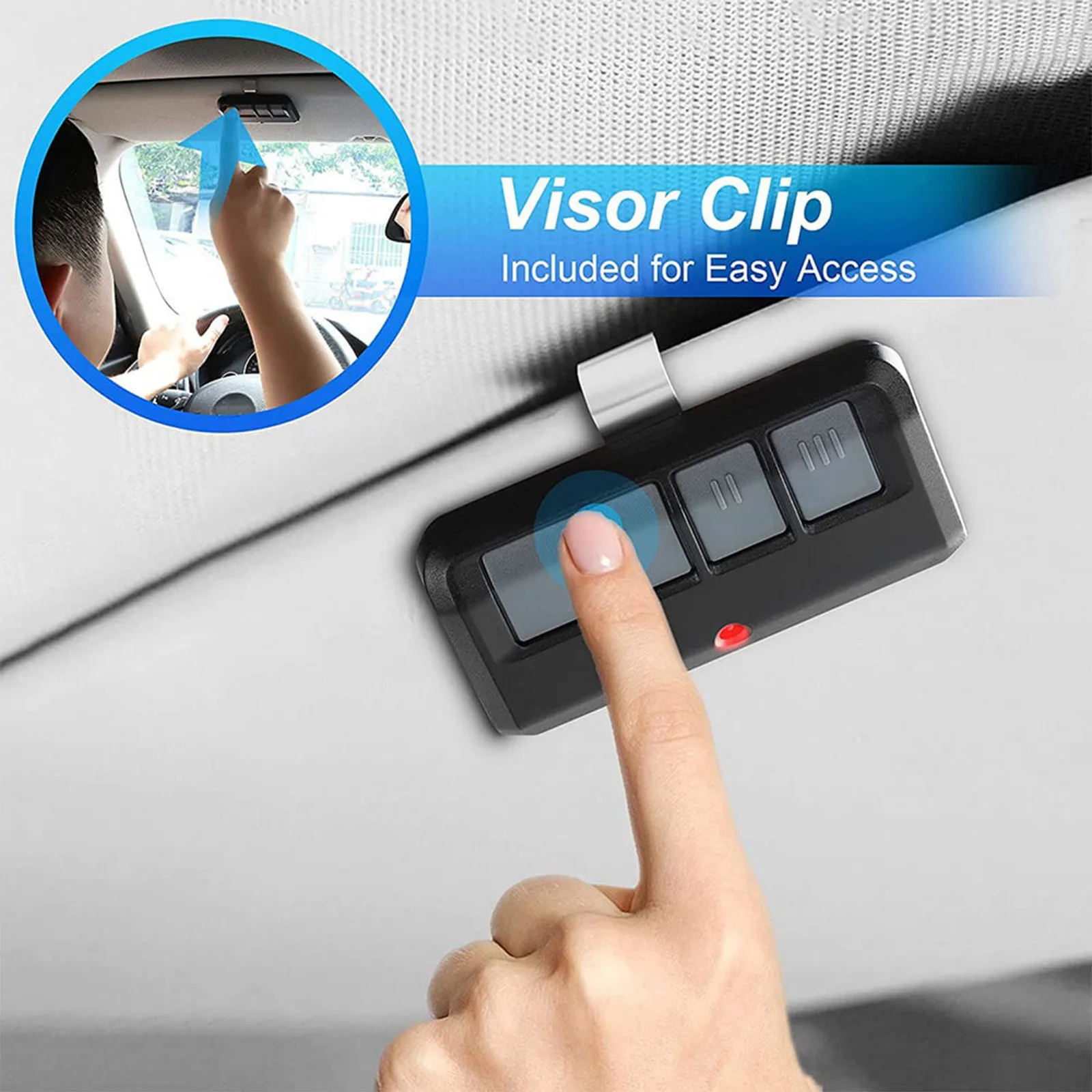 

Universal Gate Remote Control Garage Door Control 3 in 1 Multifrequency Remote With Clip Rolling code Transmitter Door Opener