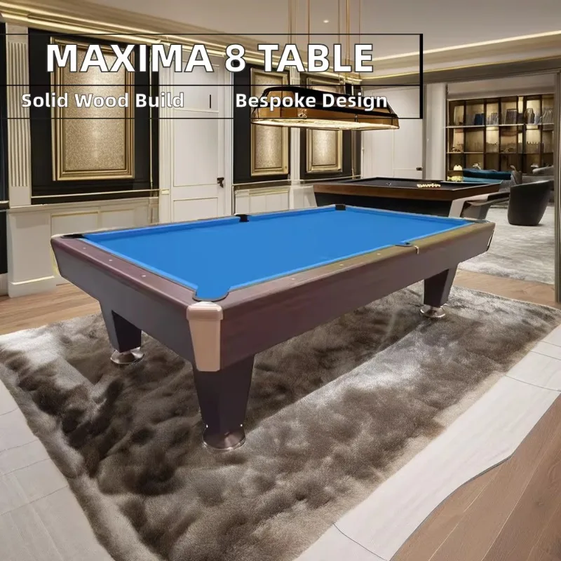 Professional High Quality 9ft Solid Wood Maxima 8 Tournament Wool Pool ized Black Marble Snooker Billiard