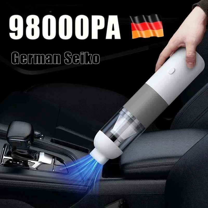 98000PA Car Vacuum Cleaner Rechargeable Handheld Cleaner Smart Home Wireless Car Vacuum Cleaner Portable Car Dual-purpose Home