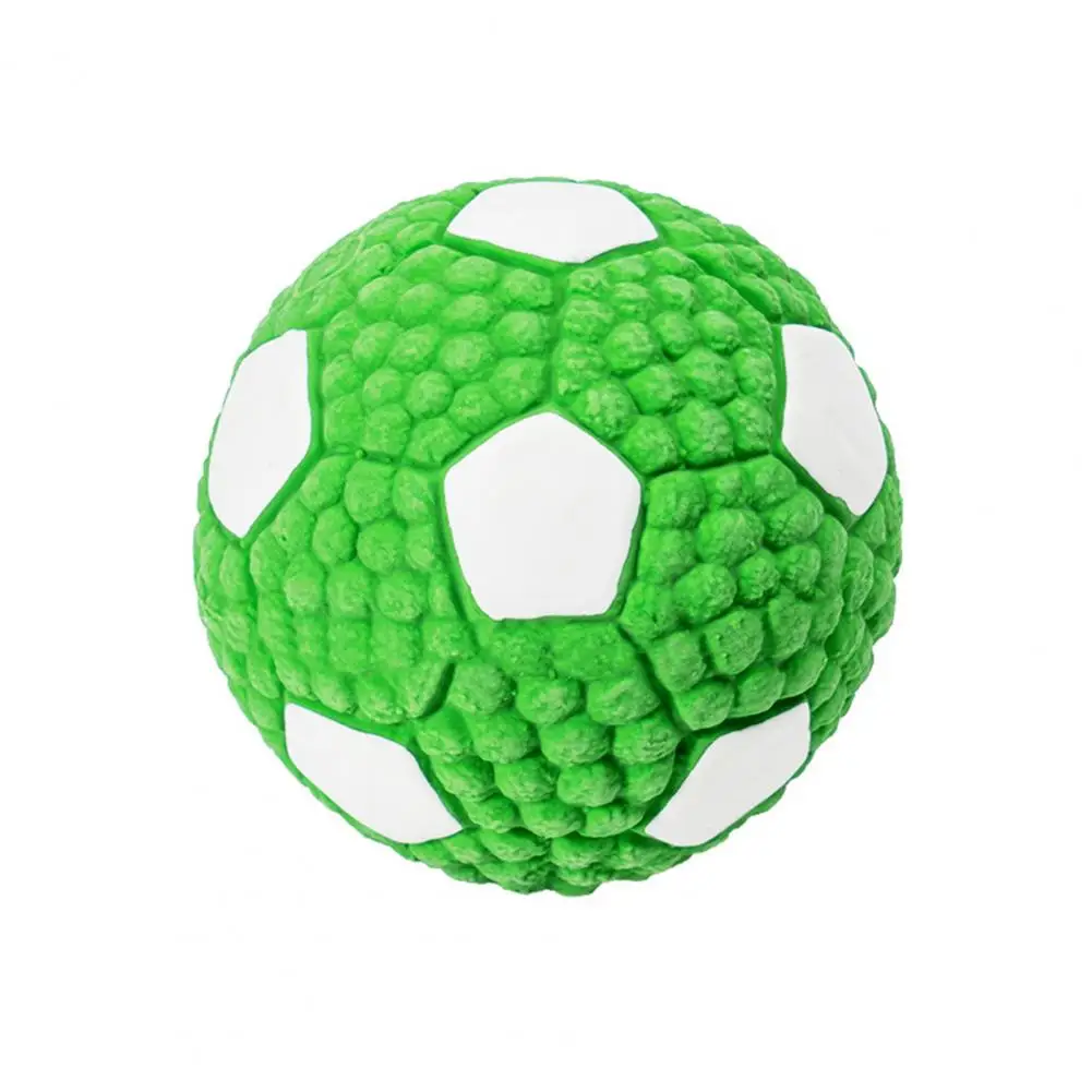 

Dog Play Toy with Squeaker Interactive Chew Toy Football Ball Puppies Teething Toy for Aggressive Chewers Small to Large Dogs