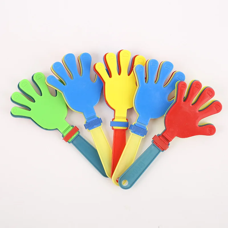 20Pcs Noise Clappers Makers Hand Plastic Party Maker Hands Funny Hands Clap Cheer Prop Applause Maker Consert Colorful Clapper