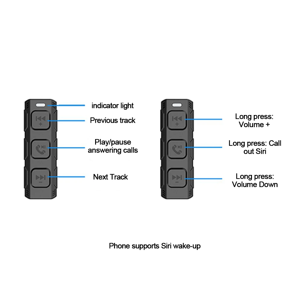 Motorrad-Lenkerfernbedienung, Medien-Bluetooth-Fernbedienung, Musik-Player für Helm-Headset, Smartphone-Kit – Detail 1