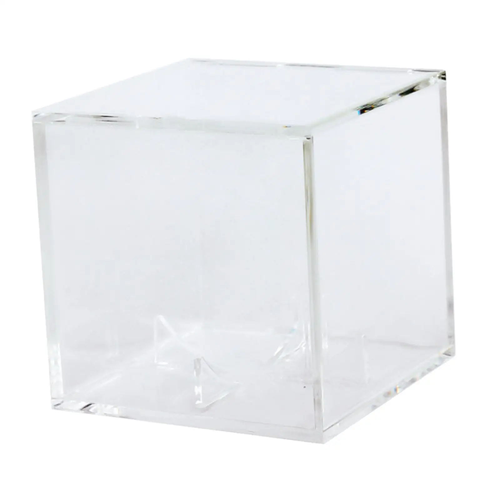 Baseball Holder Display Stand Showcase Cube 8cm Clear Acrylic Baseball Box