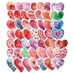 50pcs Love Valentine's Day Stickers Heart Love for Computers, Mobile Phones, Tablets, Decorative Stickers