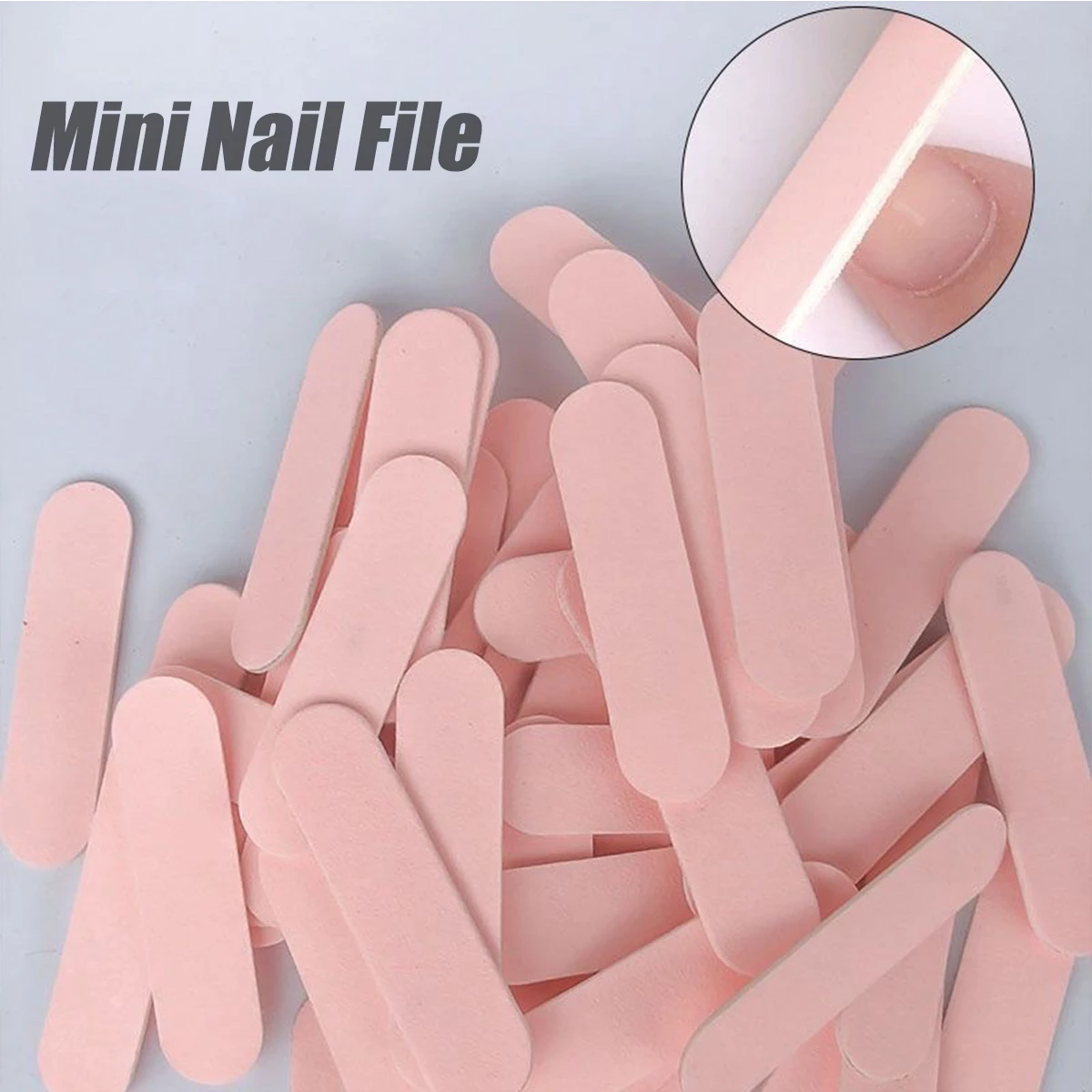 8 to 498 Pcs 5cm Mini Pink Nail Files Double Sided Emery Boards for Manicure Pedicure Nail Art Buffing and Shaping Tools