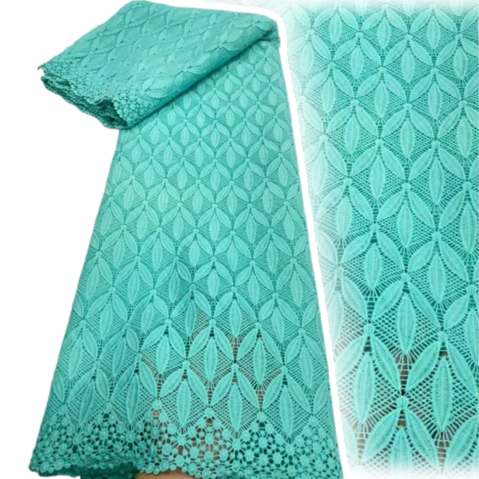 

Нигерийское вышитое водорастворимое кружево, африканский французский гипюр, новейший стиль 2026 года для пошива женских платьев, 5 ярдов, 2383