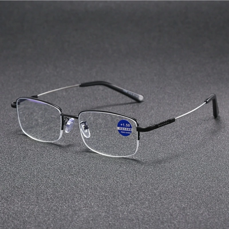 Men Ultralight Alloy Reading Glasses Fashion Business Presbyopia Unisex Antiblue Light Far sight Eyewear Prescription Eyeglasses