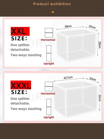 Superstor transparent förvaringslåda för blinda fingrar, organiserar låda, hjälmbok, montre, dammsäker 8 best sales förvaring av blinda lådor - №7