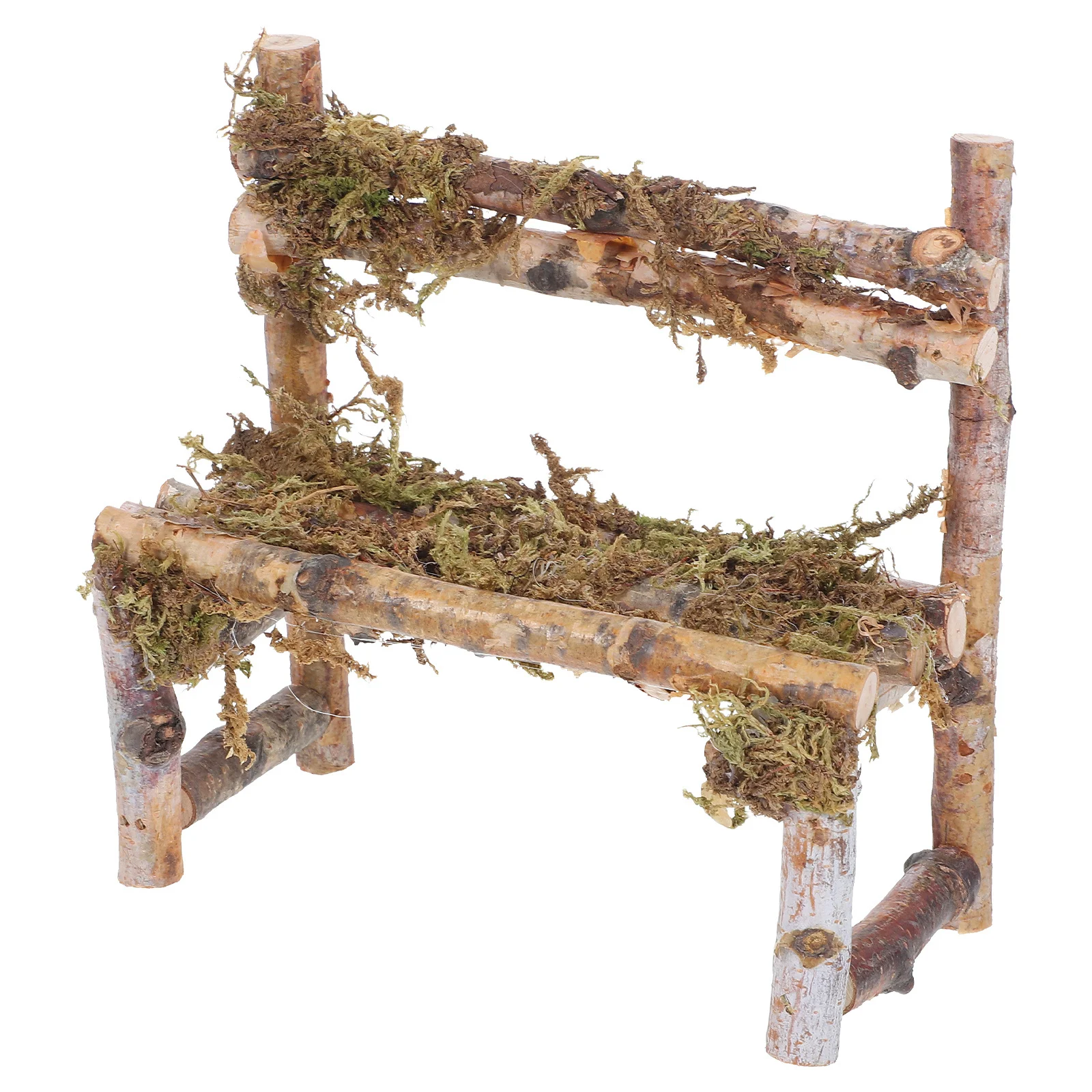 

Exquisite Miniature Wooden Chair Ornament Mini Dollhouse Bench Mini Furniture Decoration Microlandscape Garden Style Micro