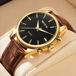 Reloj Hombre Fashionable Casual Men Watch Leather Strap Watch for Men Business Quartz Wristwatches Montres Hommes
