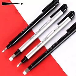 Retractable Click Mechanical Eraser Pen Style Push Rubber High Precision Stationery for Kids Students Artist Painting Writing