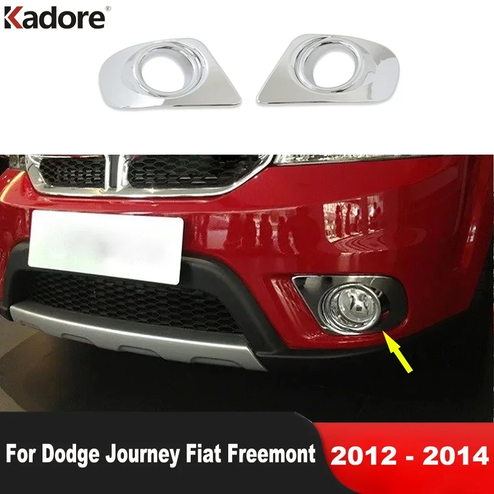 

Для Dodge Journey JC Fiat Freemont 2012 2013-2014 хромированные автомобильные аксессуары, передняя противотуманная фара, крышка лампы, накладка, рамка противотуманной фары, накладки