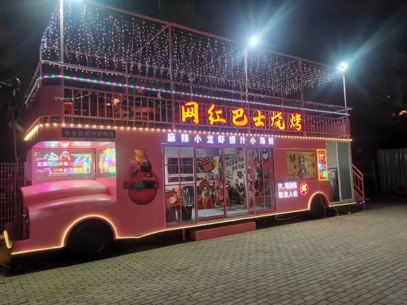 Pizza-Anhänger, Nudel-Grill- und Crêpe-Kiosk, mobiler Imbisswagen, schneller Eis- und Catering-LKW mit Badezimmer-Stahlmaterial