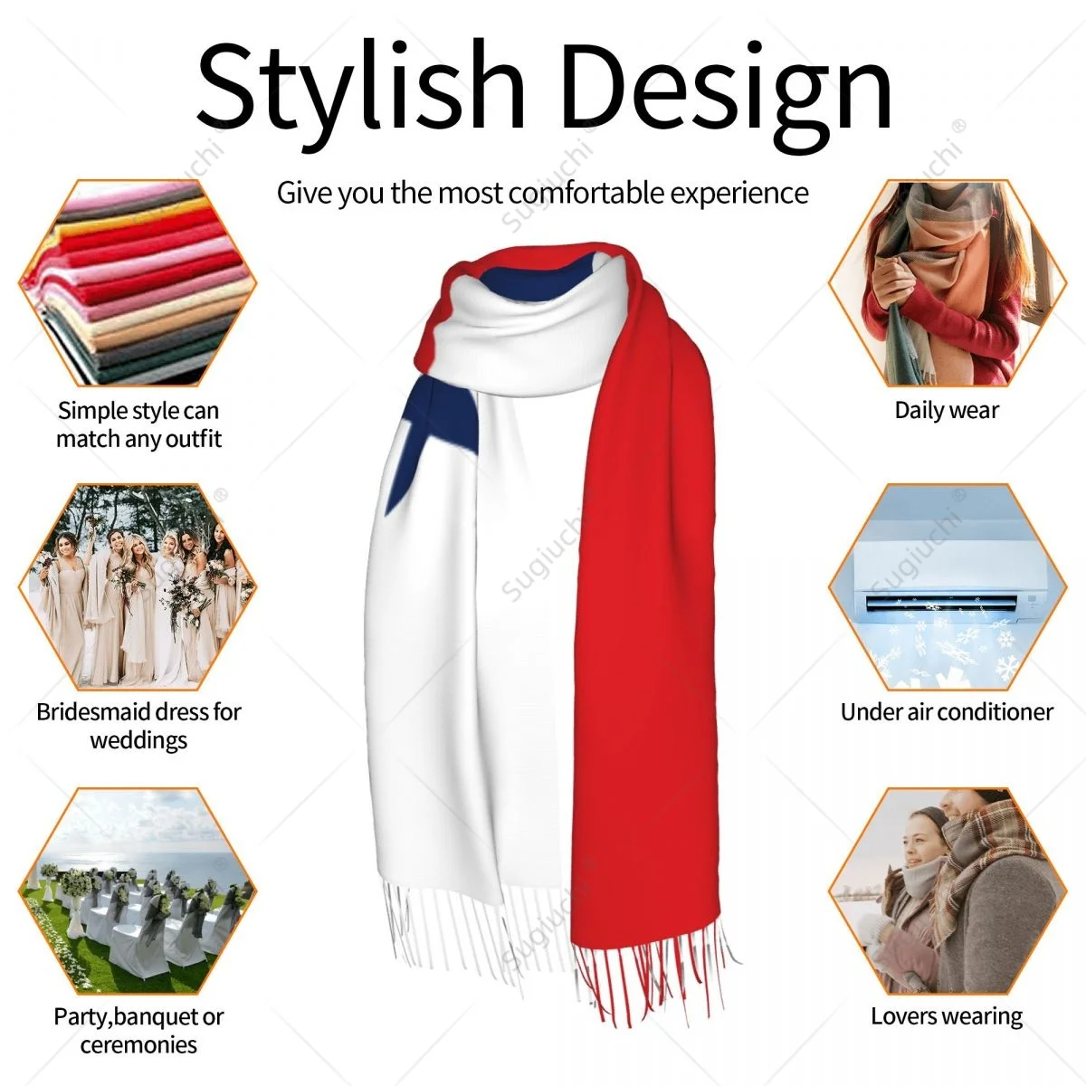 Écharpe Pashmina Multifonction Unisexe, Châle Rond Hijab, Sensation ander, Chaud, Printemps, Hiver