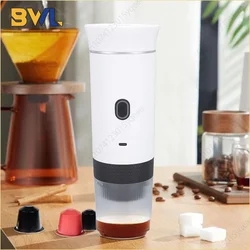 Wireless Electric Portable Espresso Coffee Machine for Car & Home Camping Coffee Maker 3-in-1 Capsule Powder Travel Coffee Maker