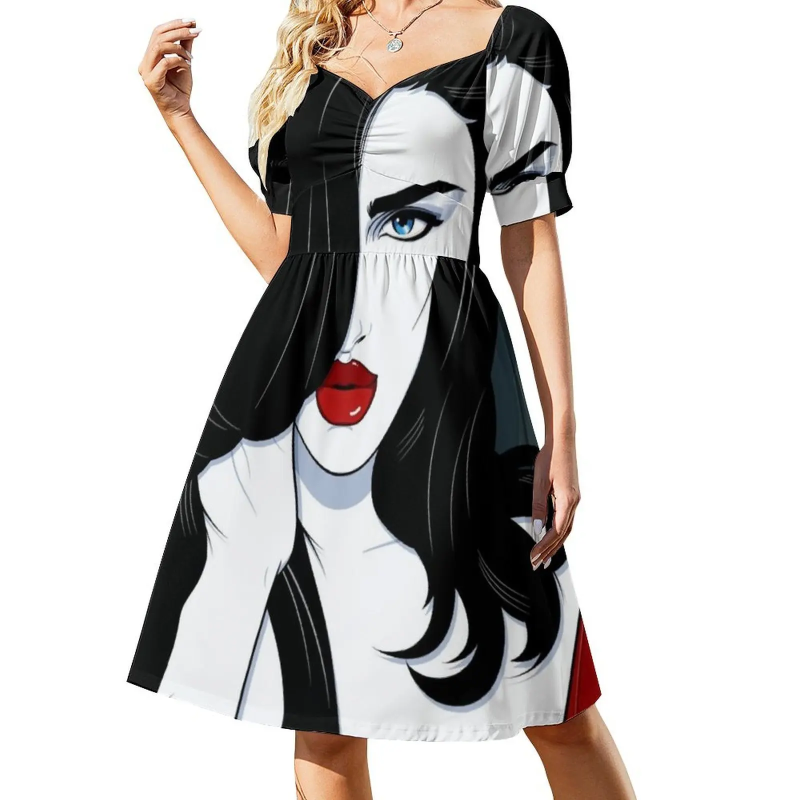 فستان روزي أحمر بوهيمي بدون أكمام للنساء مطبوع فساتين حفلات الشاطئ فن ريترو 80S نمط ناجل نمط ناجل ملابس نسائية