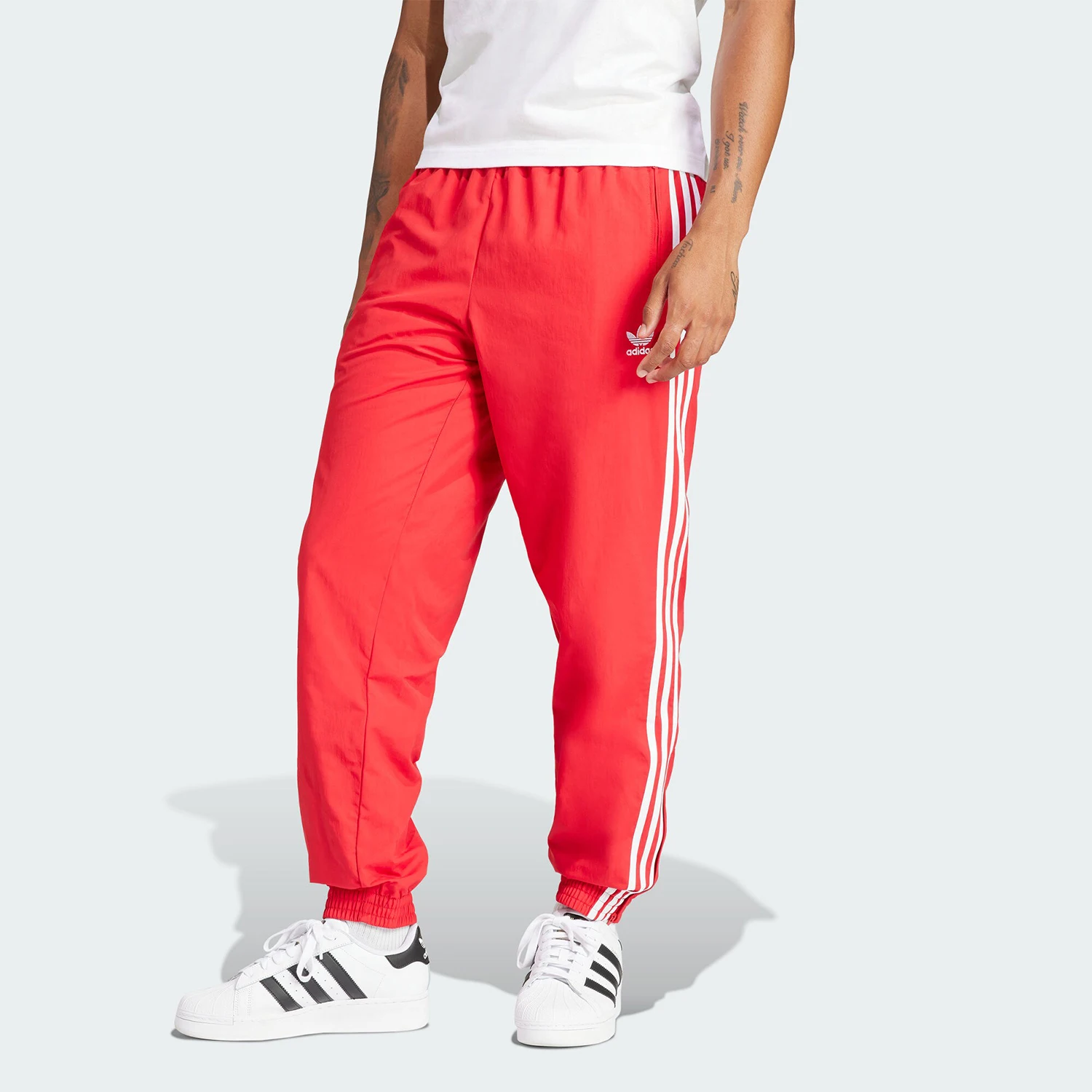 Adidas genuine clover men's retro woven sports ankle pants IT2498