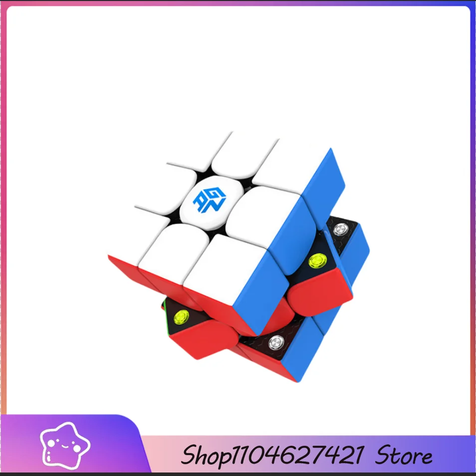 Genuine 356m-E 3x3 Magnetic Magic Speed Cube Stickerless Professional Fidget Toys Gan 356me Cubo Magico Puzzle Kids Toys