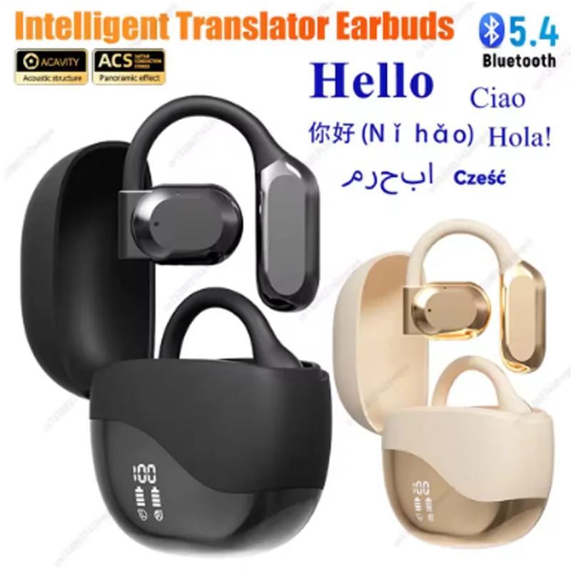  Intelligent Wireless Headphones Face-to-Face Translation Bluetooth Earphones for Honor Magi Lenovo Legion Y70 DOOGEE V Max Plus