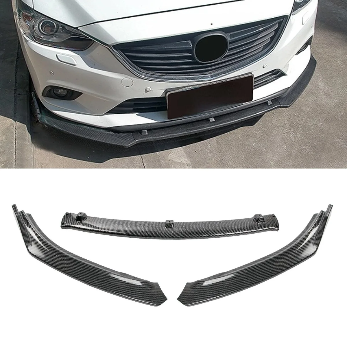 

For Mazda 6 Atenza 2014-2018 Car Front Bumper Spoiler Lip Diffuser Modification Part Bumper Guard Protector Cover Accessories