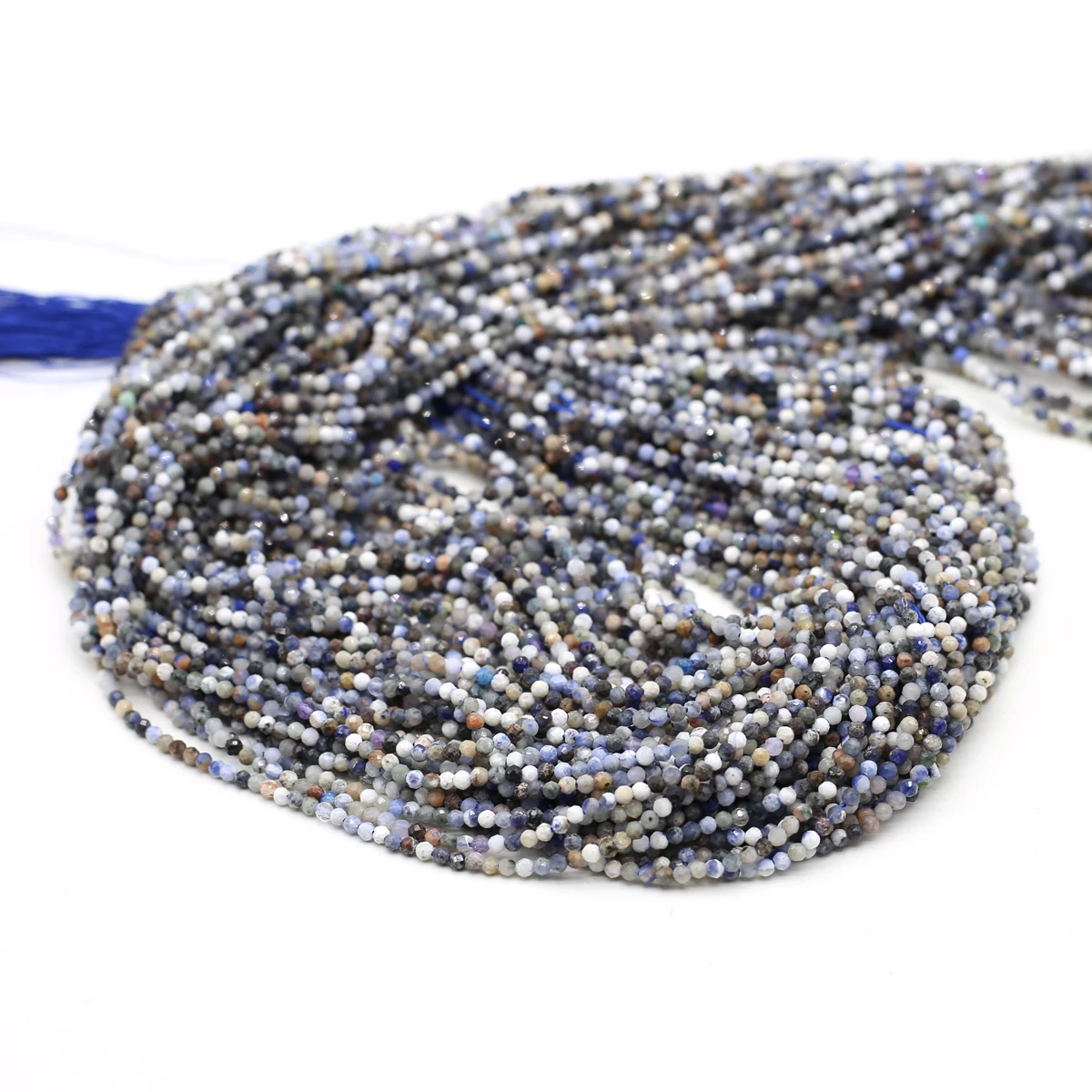 

2pc Natural Stone Beads Faceted Sodalite Loose Round Bead for Jewelry Making Diy Women Bracelet Necklace Accessories