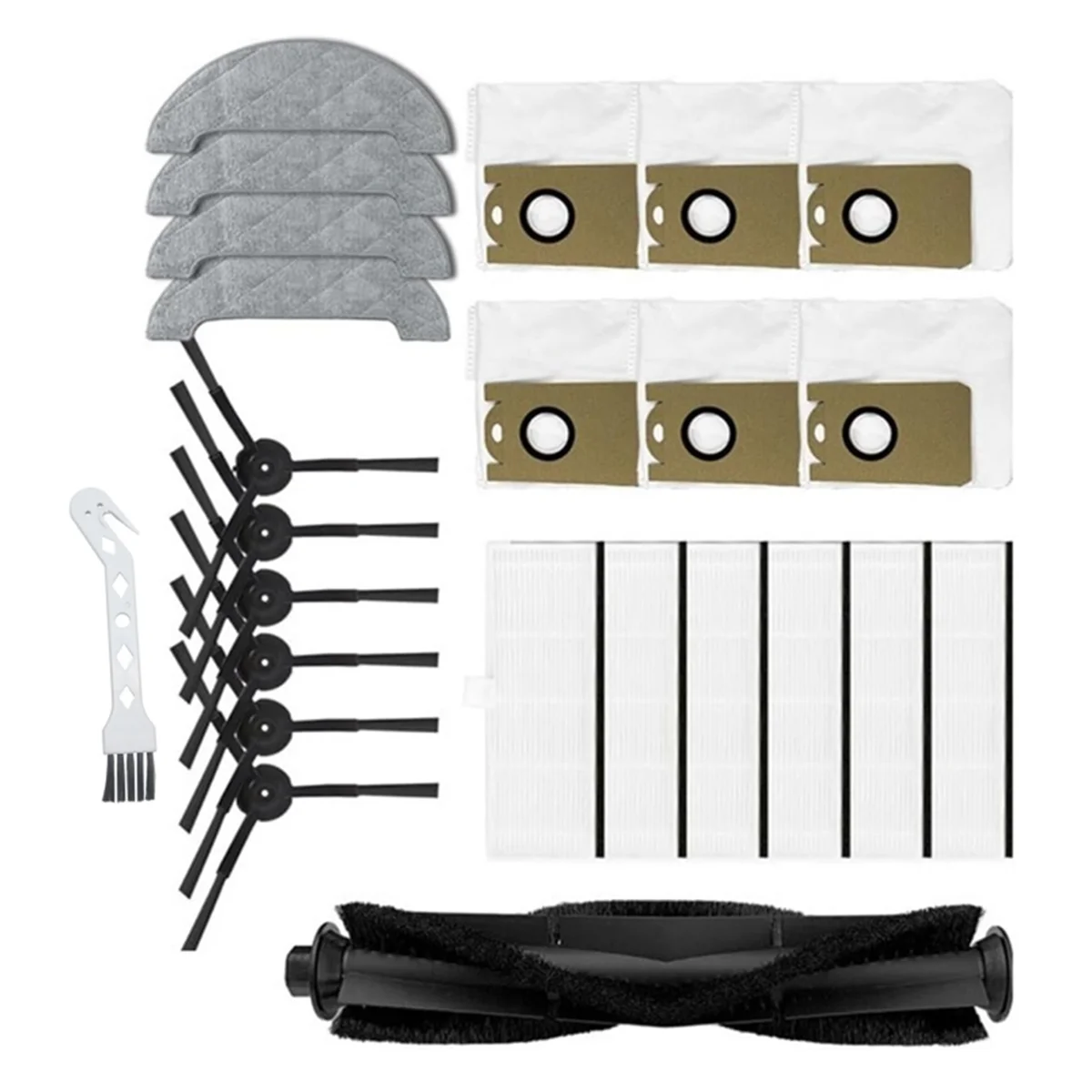 مجموعة ملحقات مكنسة كهربائية روبوت ، فرشاة جانبية رئيسية ، فلتر هيبا ، قماش ممسحة ، كيس غبار ، Imou L11 L11 برو ، 24