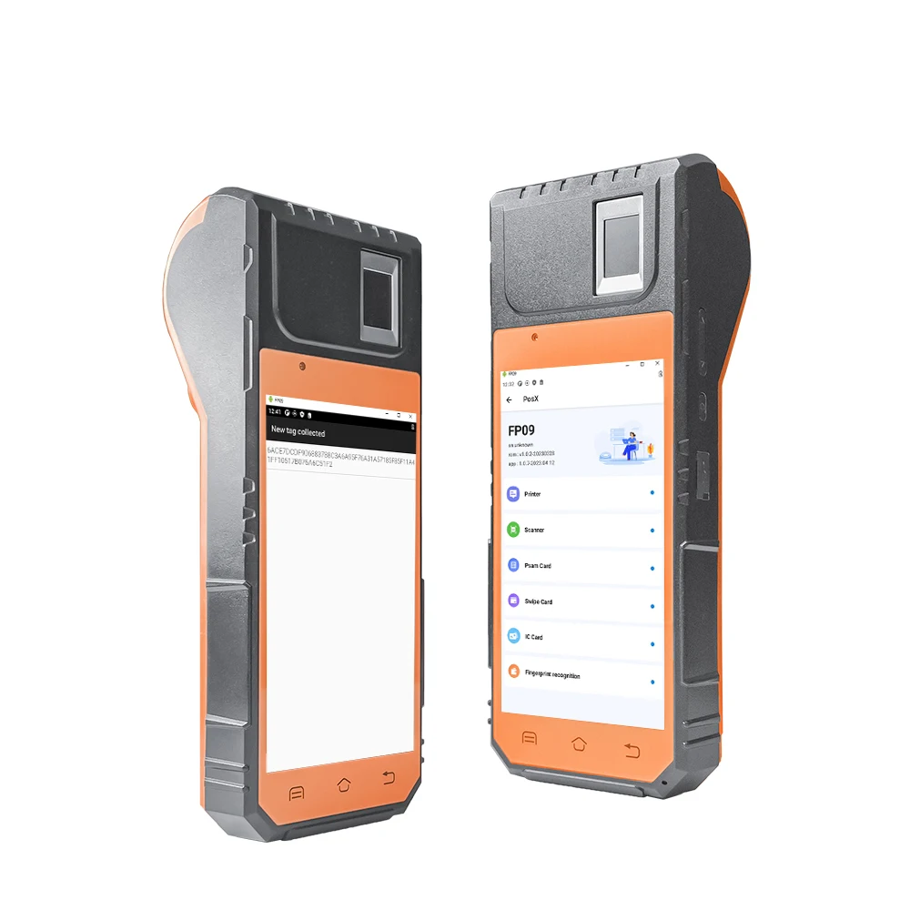 HFSecurity FP09 NFC Fingerprint Scanner With Internal Printer Biometric POS PSAM QR Code RFID Scanning IC Recognition