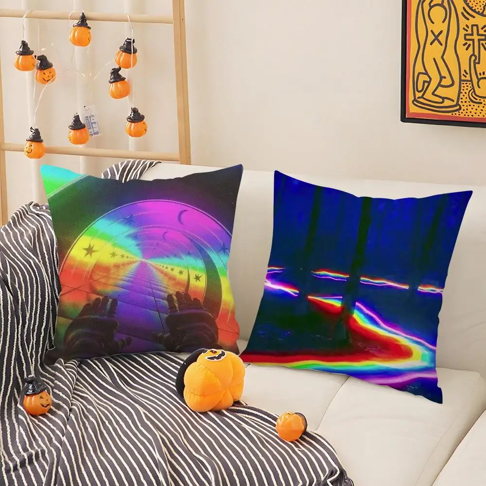 كيس وسادة رائع على شكل حرف N من النيون، غطاء وسادة أريكة حريري قصير من القطيفة مع سحاب غير مرئي مقاوم للغبار لديكور المنزل #5