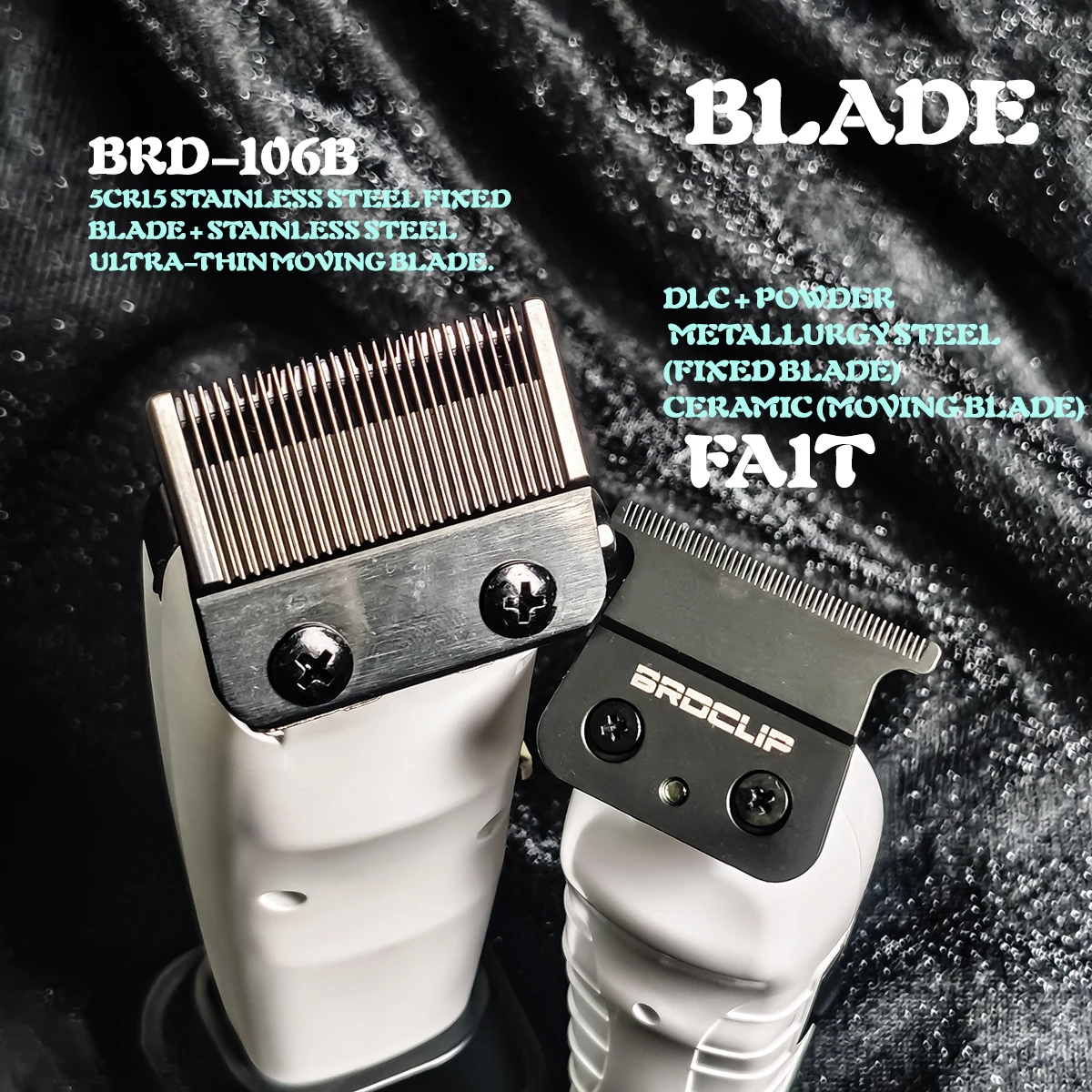 Professional BRDCLIP Brushless Motor Hair Clipper 7500RPM 7700RPM Electric Cordless Trimmer Ultra Thin Moving Blade