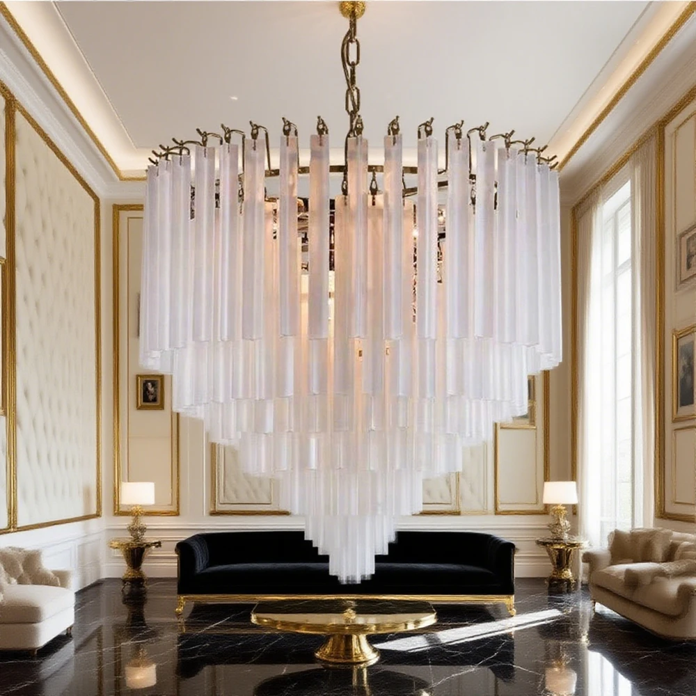 

Round Murano Glass Chandelier White Glass Circle Hanging Chandeliers Murano Ceiling Pendant Light For Dining Living Room Bedroom