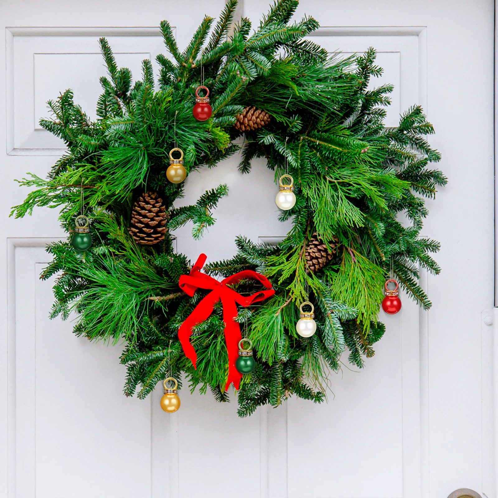 

200Pcs Mini Christmas Ornaments Small Baubles for Tree Decor Xmas Hanging Balls Festive Holiday Party Decor