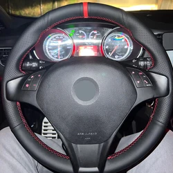 Custom Microfiber Leather Car Braid On The Steering Wheel Cover for Alfa Romeo Giulietta 2010-2014 MiTo 2008-2015 Car-styling
