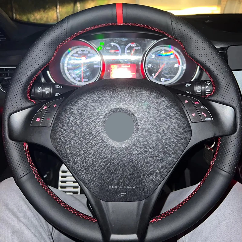 Custom Microfiber Leather Car Braid On The Steering Wheel Cover for Alfa Romeo Giulietta 2010-2014 MiTo 2008-2015 Car-styling