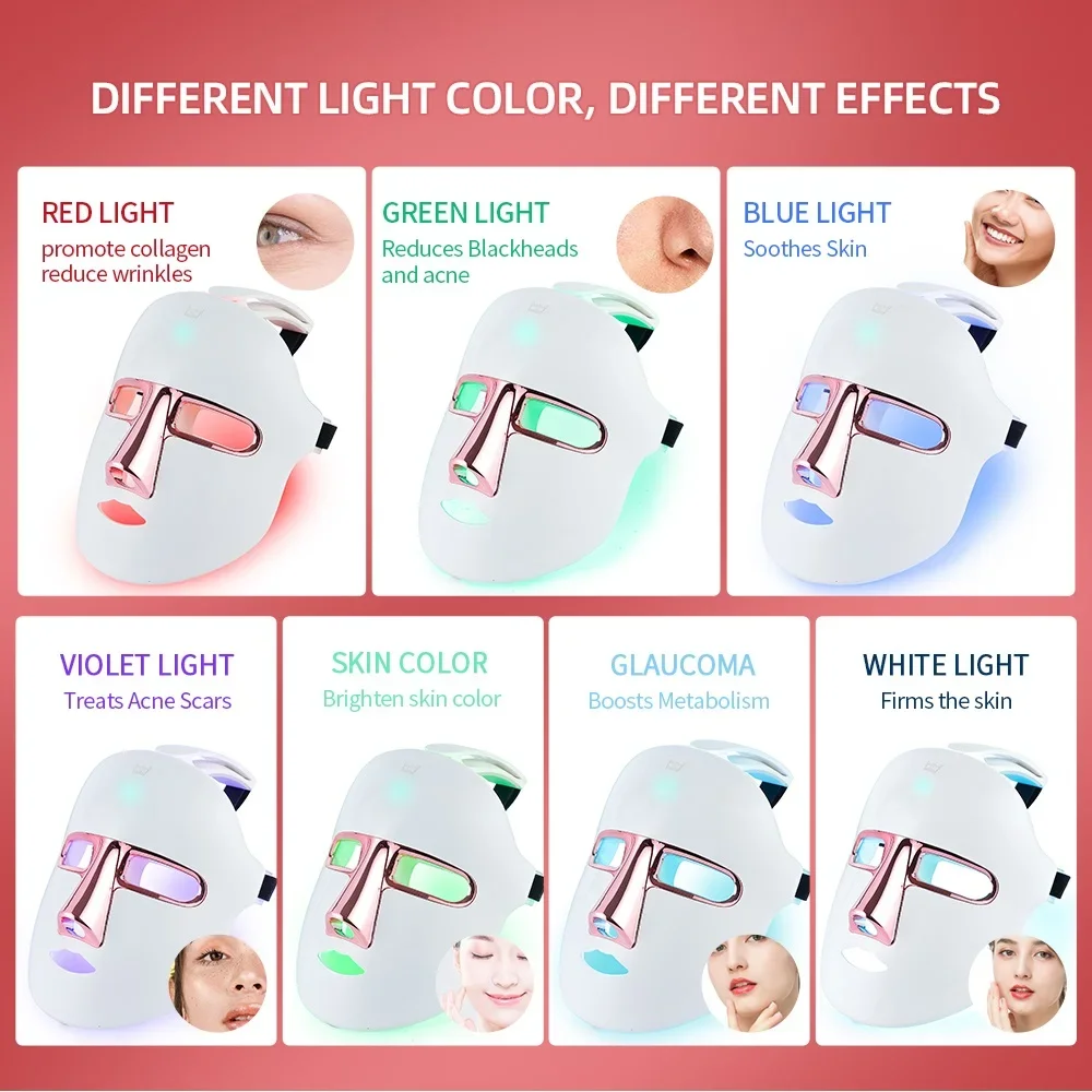 Foreverlily LED Facial Neck Beauty Machine Skin Rejuvenation Massager