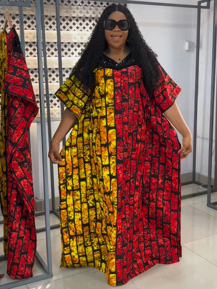 

African Plus Size Dresses For Women Ankara Dashiki Print Traditional Africa Clothes 2024 Party Evening Gown Dubai Turkey Abayas