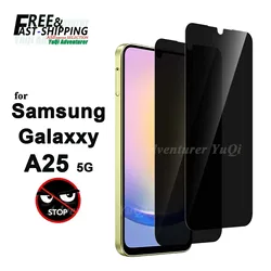 Anti Spy Screen Protector For Samsung Galaxy A25 5G Privacy Tempered Glass 9H Anti Peep Scratch SELECTION Fast High Aluminum