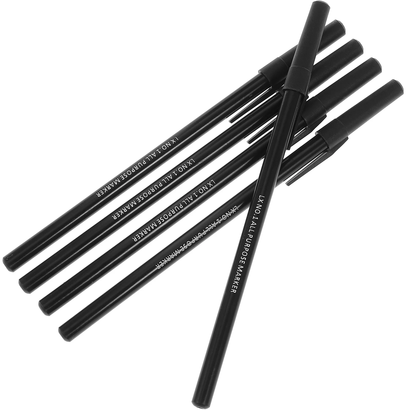 5 قطعة أقلام خطاط (ماركر) الغسيل السوداء الدائمة للملابس وضع العلامات التنظيف الجاف مقاوم للماء الملابس قلم تحديد سريع الجفاف