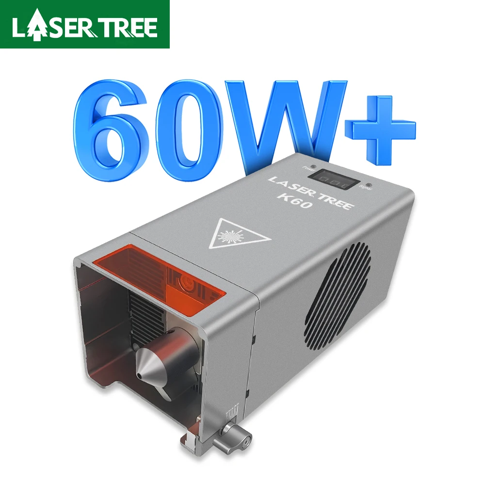 LASER TREE K60 Laser Module 60W Optical Power with Air Assist 12pcs Diodes TTL Module for CNC Engraver Cutting Wood Tools