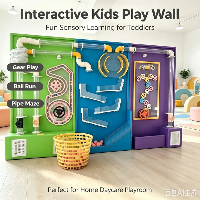 OEM  Bright Indoor Playground Equipment Kids Sensory Pit Ball Educational Play Light Interactive Wall Games for Cafe Mall School