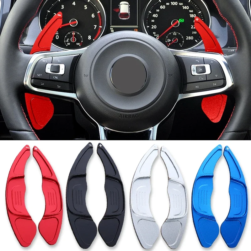 For Volkswagen Alloy Shifter Paddles VW Golf Polo GTI 2015-2017 R Rline MK7 MK7.5 Scirocco Car Steering Wheel DSG Shift Paddle