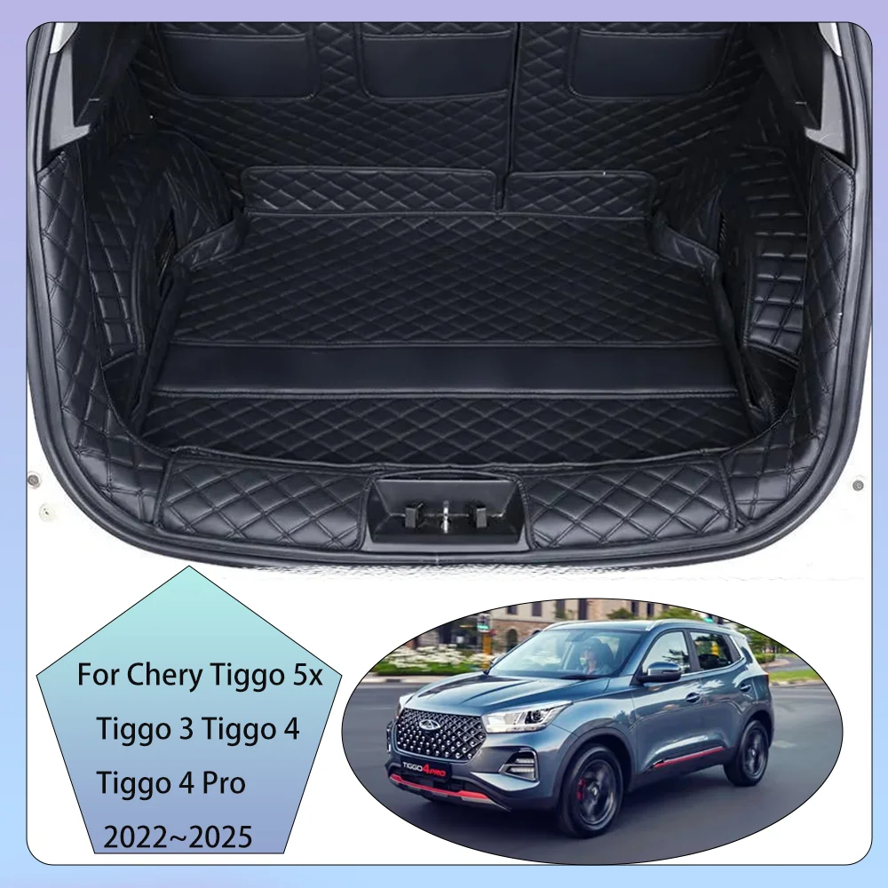 

For Chirey Chery Tiggo 4 Pro 5x 3 4 2020~2025 2021 Car leather Boot Covers Scratch Prevention Trunk Mat Pad Protector Accessorie