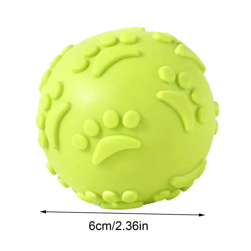 Squeaky Dog Toys For Aggressive Chewers Latex Teething Toy Ball For Dogs Interactive Teething Squeaker Food-Grade Puppy Toys