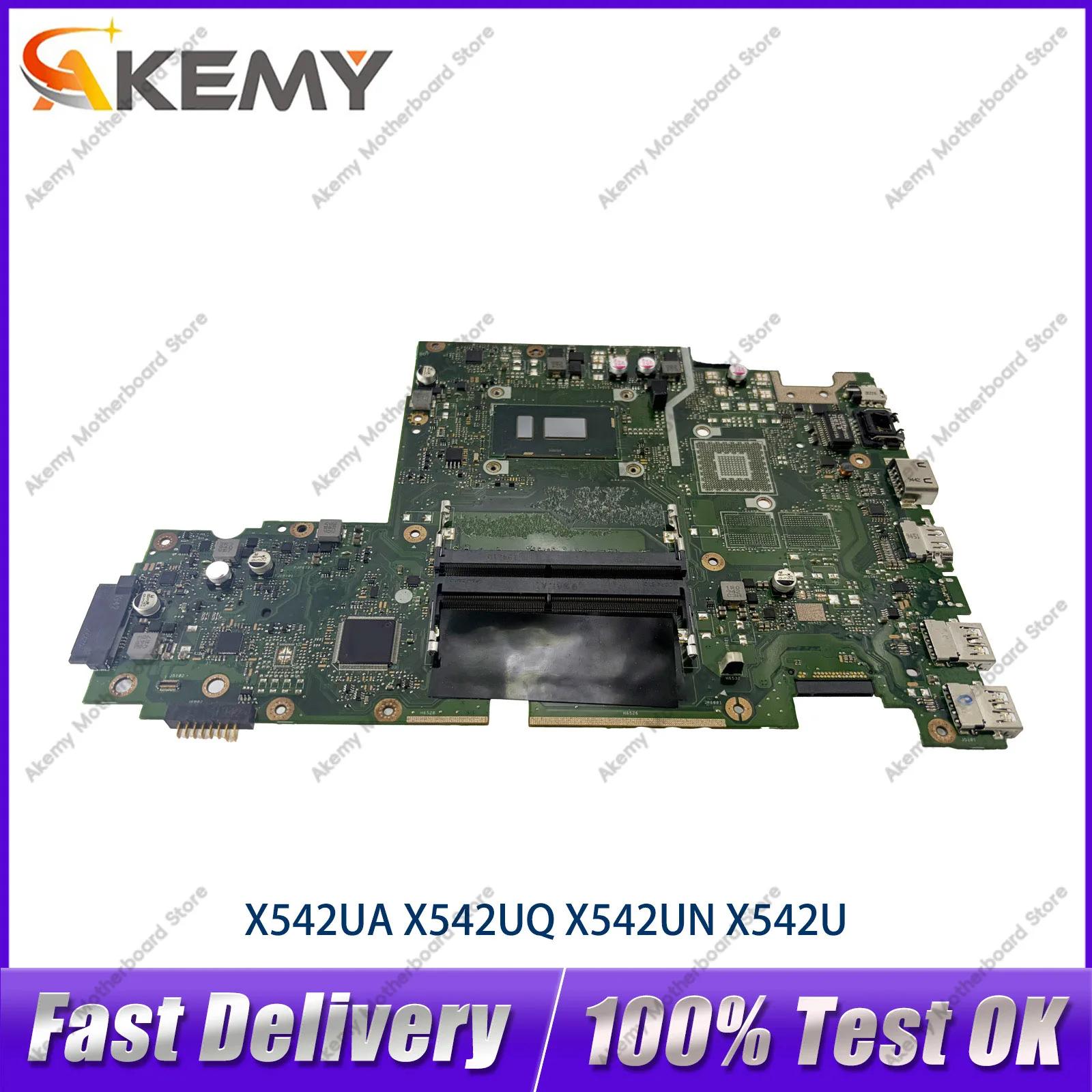 X542UA Laptop Motherboard For ASUS A580U X542UA X542UN X542UAR X542UQR X542U X542UR X542UF X542UQ FL8000U Mainboard I3 I5 I7 CPU