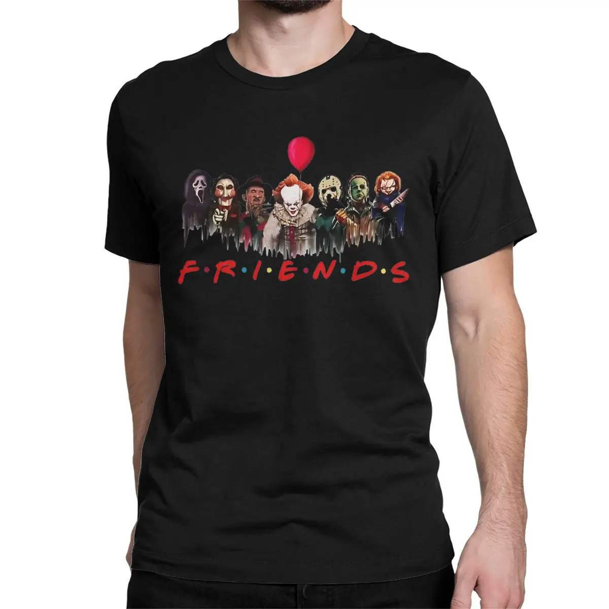 Friends Terror Stephen King Men Women T Shirts Movie Tee Shirt Short Sleeve Round Collar T-Shirts 100% Cotton Plus Size Clothing