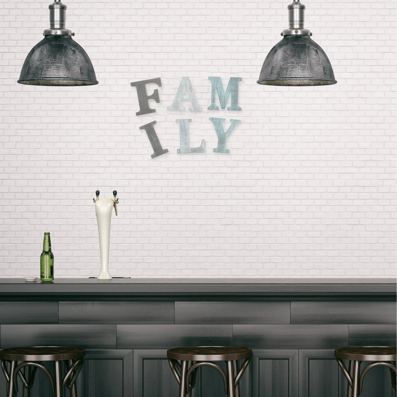 

1Set Rustic Wooden Letter Sign Wall Decor Family Word Art Living Room Decorative Hanging Ornament Wooden Letters for Wall Decor