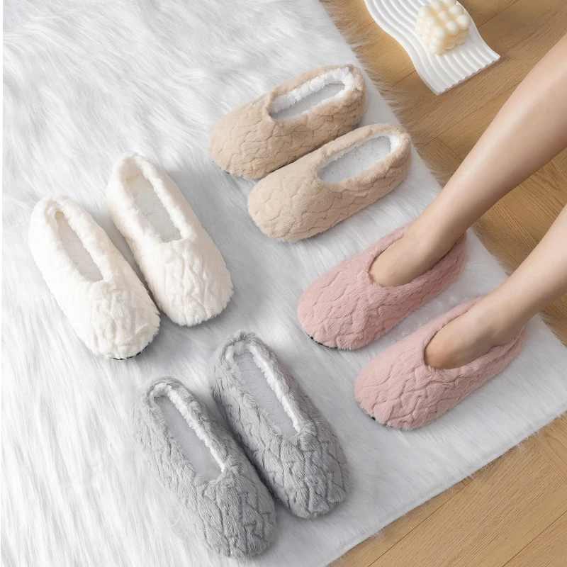 

1 Pair Women Floor Shoes Autumn And Winter Warm Solid Color Fashion Style Indoor Home Slippers Floor Socks Cute Floor Socks