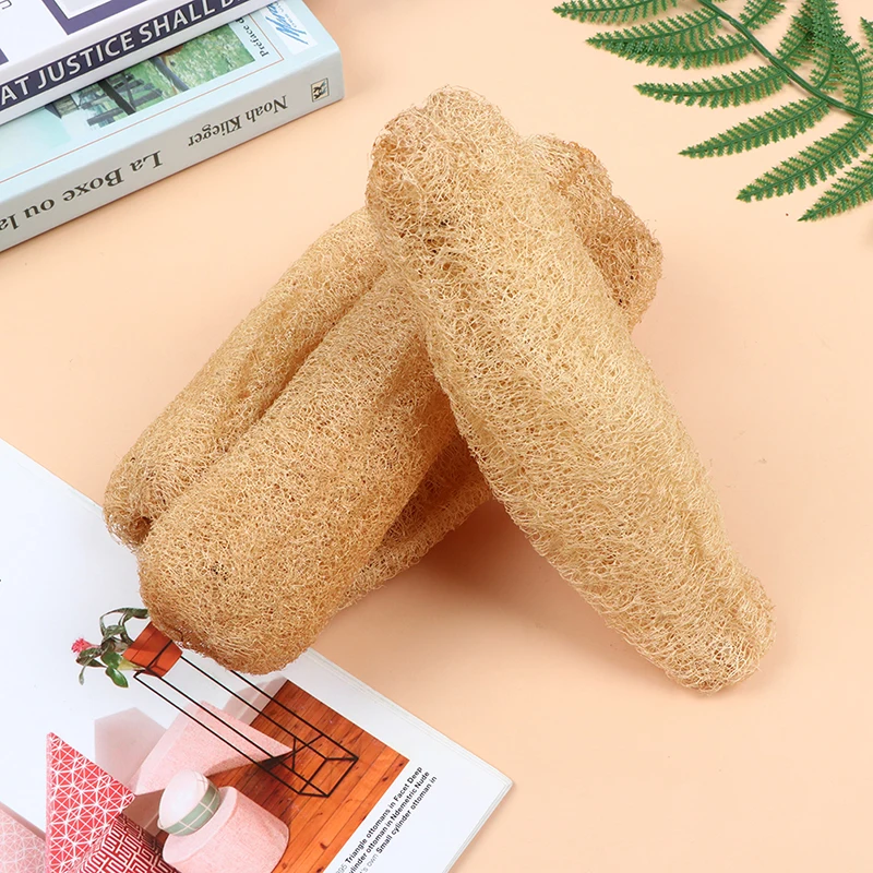 1Pc Natural Loofah Luffa Kitchen Cleaning Brush Pot Bowl Sponge Scrubber 20-25cm