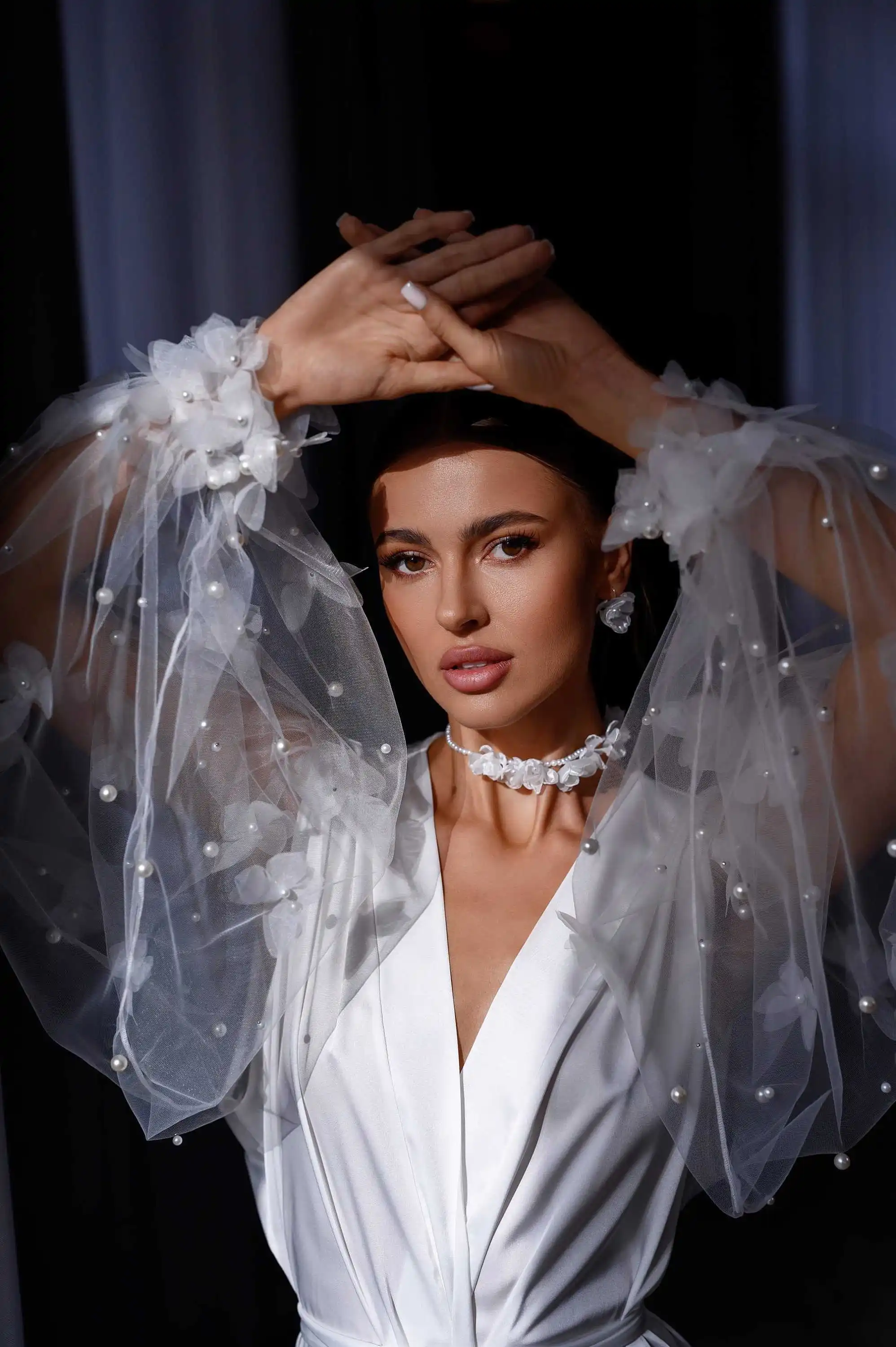 Vestidos de maternidad elegantes para sesión de fotos, vestido de graduación nupcial con apliques de cuello en V, bata de embarazada, Túnica maternal hecha a medida