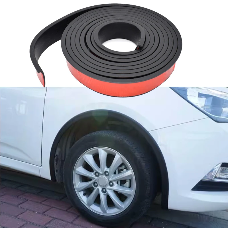 

6 Meters Car Rubber Fender Extension Wheel Eyebrow Flare Protector Running Boards Mud Flap Edge Sealing Strip Scratch Proof