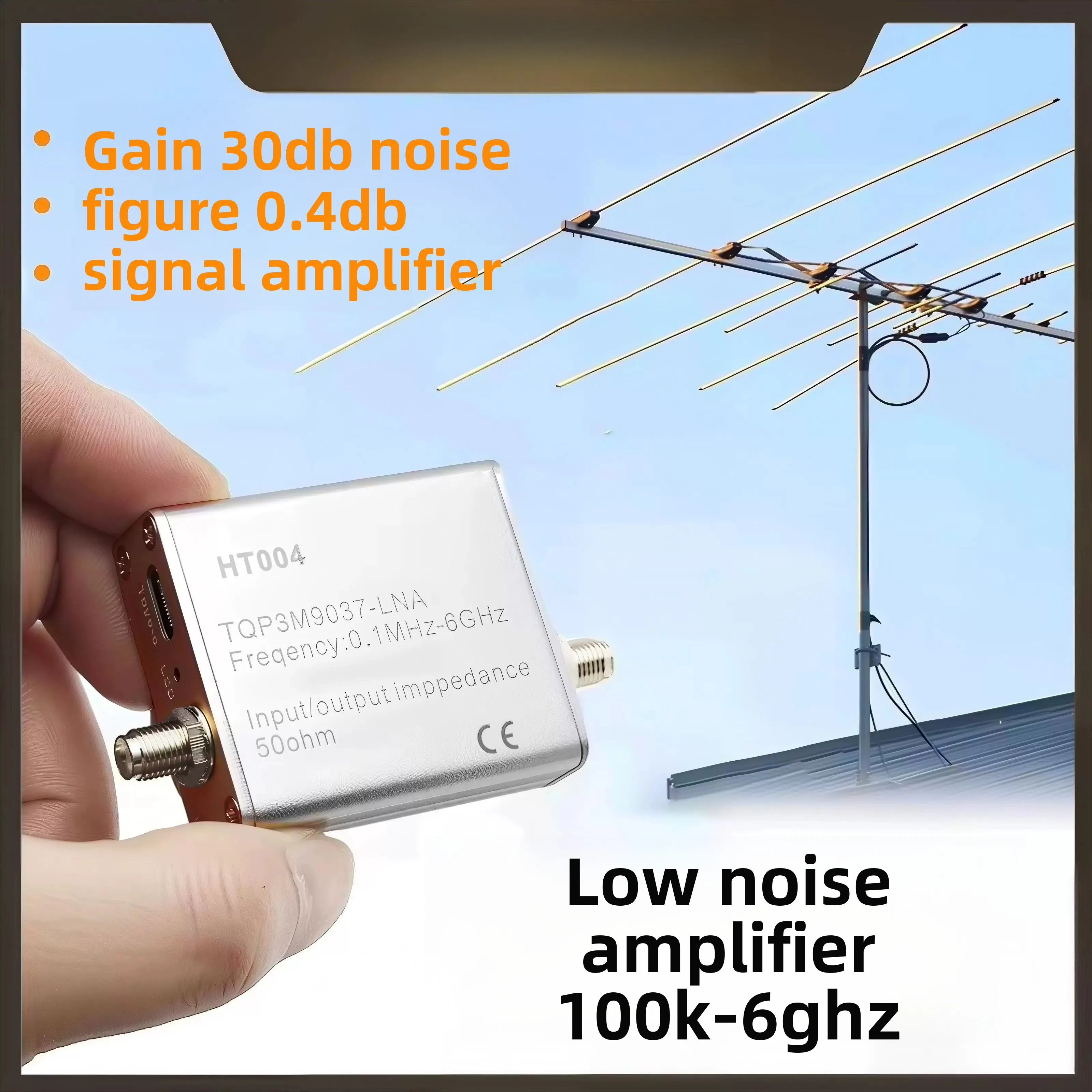 100k-6G Low Noise Amplifier LNA RF Signal Low Noise Amplifier RF Module Gain 30DB
